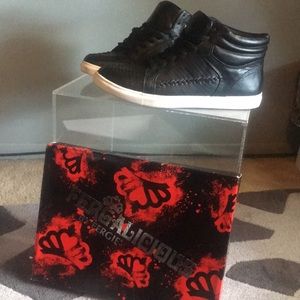 Fergalious hightop black laced shoes